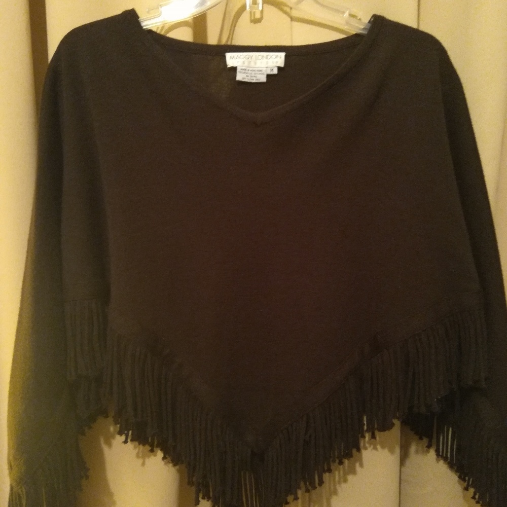 Beautiful dark brown poncho